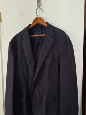 NWT J. Crew XL Charcoal Sportcoat Perfect For Travel Cotton + Hemp